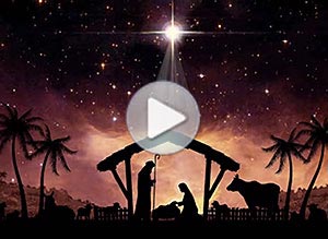 Tarjeta animada de Navidad. nuestro salvador ha nacido
