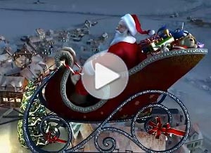 Tarjeta animada de Navidad. la magia de la navidad