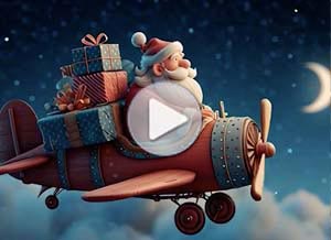 Tarjeta animada de Navidad. feriado para renos