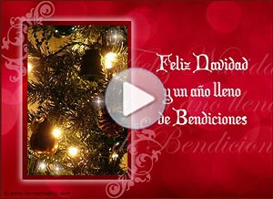 Tarjeta animada de Navidad. que el seor ilumine tu hogar