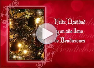 Tarjeta animada de Navidad. Que el Seor ilumine tu hogar