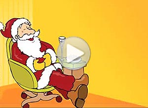 Tarjeta animada de Navidad. trabajar slo un da por ao
