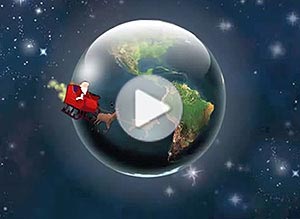Tarjeta animada de Navidad. paz, alegra y felicidad