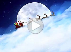 Tarjeta animada de Navidad. magia