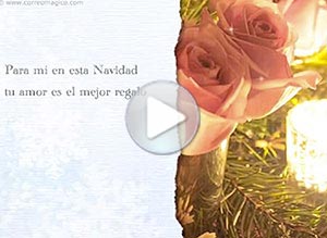 Tarjeta animada de Navidad. tu amor es mi mejor regalo