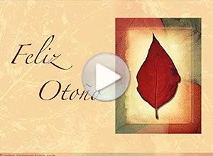 Otoño ecard. el regalo de la vida
