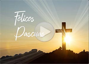 Tarjeta animada de Pascuas. paz en el mundo