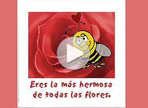 Tarjeta animada de Declaraciones. Eres la ms hermosa flor