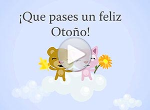 Primavera ecard. para amigos en el otro hemisferio