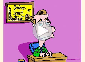 Tarjeta animada de Profesiones. contador