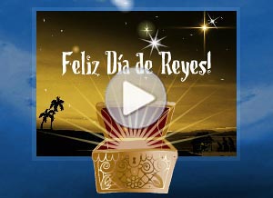 Tarjeta animada de Reyes Magos. Que tus sueos se realicen