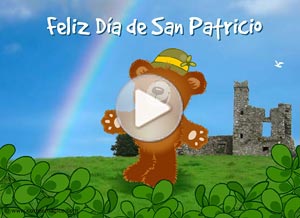 Tarjeta animada de St. Patrick. Tengo suerte de conocerte