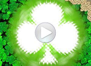 Tarjeta animada de St. Patrick. Tres deseos para ti 