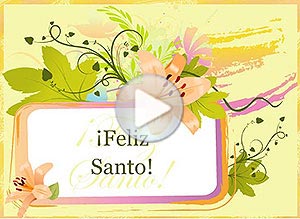 Tarjeta animada de Santos. amor y bondad