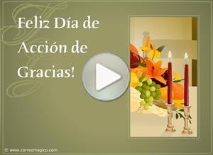 Thanksgiving ecard. feliz da de accin de gracias