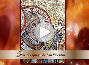 Tarjeta animada de San Valentín. el espritu de san valentn