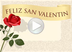 Tarjeta animada de San Valentín. Siempre te amar