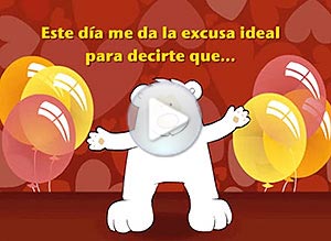 Tarjeta animada de Aniversarios. te quiero mucho, mucho, mucho! 