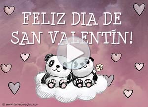 Tarjeta animada de San Valentín. Todo est bien si estamos juntos