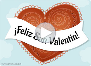 Tarjeta animada de San Valentín. amigos y amores