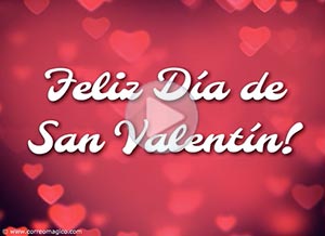 Tarjeta animada de San Valentín. aqu te envo un poco de amor
