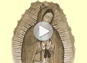 Tarjeta animada de Santos. Feliz Día de la Virgen de Guadalupe