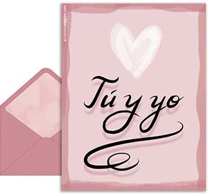 Tarjeta 3D de AMOR gratis. Dos palabras