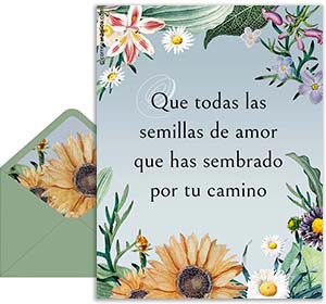 Tarjeta 3D de amor gratis. Semillas de amor
