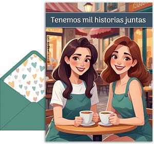 Tenemos mil historias juntas	<BR>Y nos quedan muchas ms por escribir. <BR>Feliz da, amiga!			