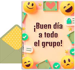 Tarjeta 3D de  gratis. Para todo el grupo