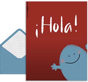 Tarjeta 3D de hola gratis. Cmo ests?