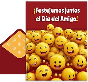 Tarjeta 3D de Da del Amigo gratis. Invitacin