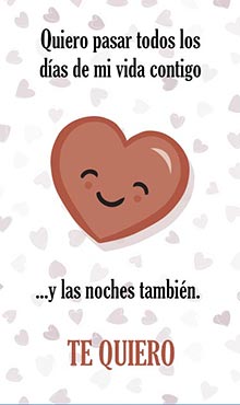 Quiero pasar todos los dias de mi vida contigo... y las noches tambie. Te quiero