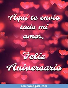 Aqu te envo todo mi amor. 
Feliz Aniversario