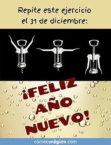 Repite este ejercicio el 31 de diciembre.
FELIZ AO NUEVO!