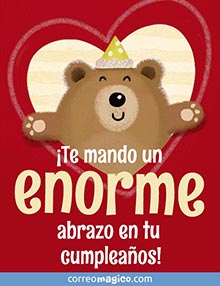 Te mando un enorme abrazo en tu cumpleaos	