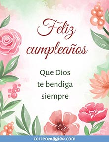 Feliz cumpleaos.  
Que Dios te bendiga siempre