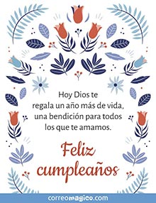 Hoy Dios te regala un ao ms de vida, una bendicin para todos los que te amamos. 
Feliz cumpleaos 