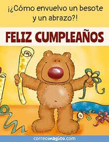 Quiero regalarte algo realmente especial en tu da. Pero tengo un problemita. Como envuelvo un besote y un abrazo.
Feliz cumpleaos!