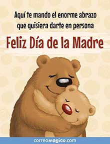Aqu te mando el abrazo que quisiera darte en persona. <BR>Feliz Da de la Madre