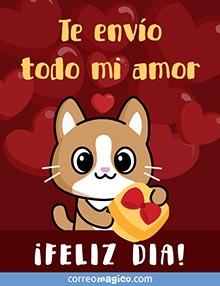 Te envo todo mi amor. 
FELIZ DIA!