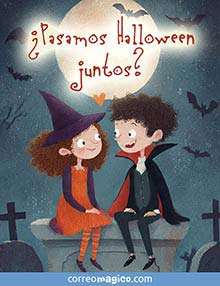 Tarjeta de Halloween gratis. Pasamos Halloween juntos?