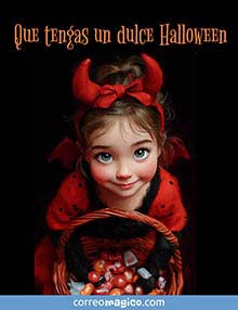 Tarjeta de Halloween gratis. Dulce Halloween