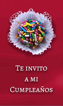 Tarjeta invitacin para cumpleaos