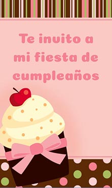 Tarjeta invitacin de Cumpleaos. cCherrygirl