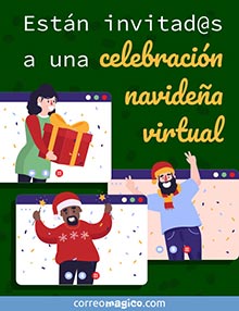 Estn invitad@s a una fiesta navidea virtual