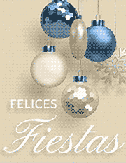Tarjeta giratoria con video de  gratis. Felices Fiestas