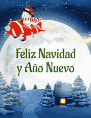 Tarjeta giratoria con video de  gratis. Tarjeta de Feliz Navidad y Ao Nuevo