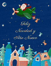 Tarjeta giratoria con video de  gratis. Tarjeta de Feliz Navidad y Ao Nuevo