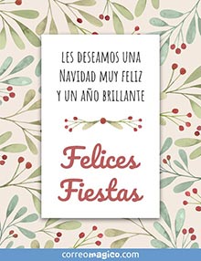 Les deseamos una Navidad muy feliz y un ao brillante - Felices Fiestas